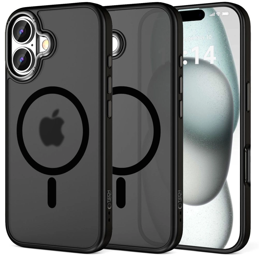 Apple iPhone 16 6.1'' Tech-Protect MagEdge MagSafe Case Cover, Semi-Transparent