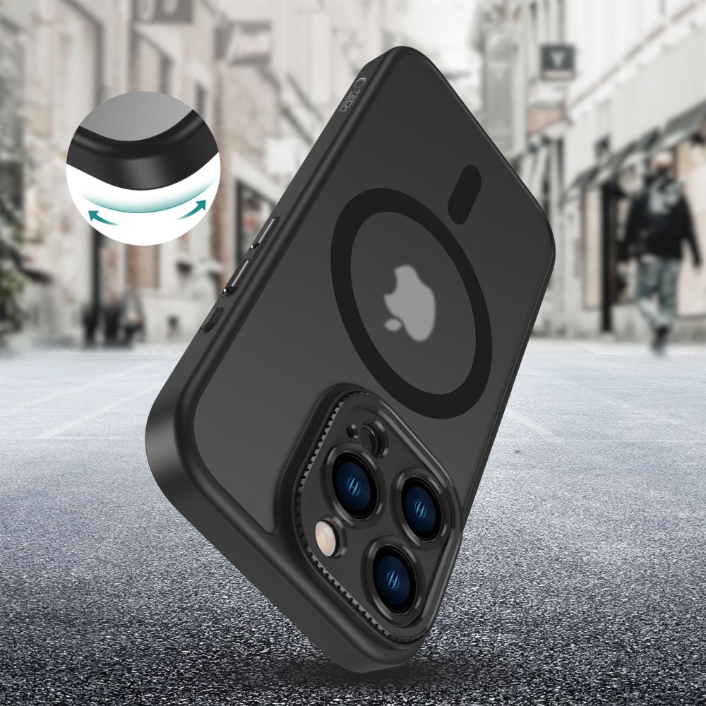 Dėklas Tech-Protect MagCam MagSafe skirtas iPhone 16 Pro Max, pusiau permatomas