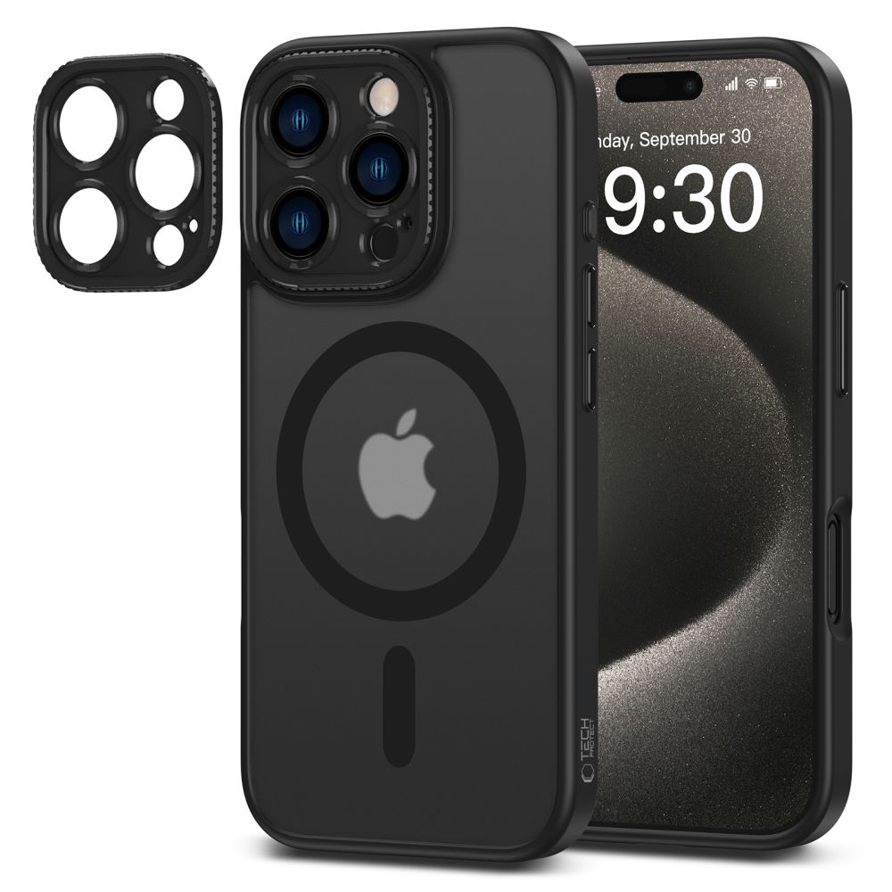 Dėklas Tech-Protect MagCam MagSafe skirtas iPhone 16 Pro Max, pusiau permatomas