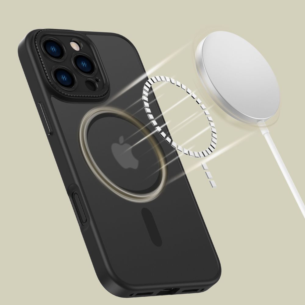 Dėklas Tech-Protect MagCam MagSafe skirtas iPhone 16 Pro Max, pusiau permatomas