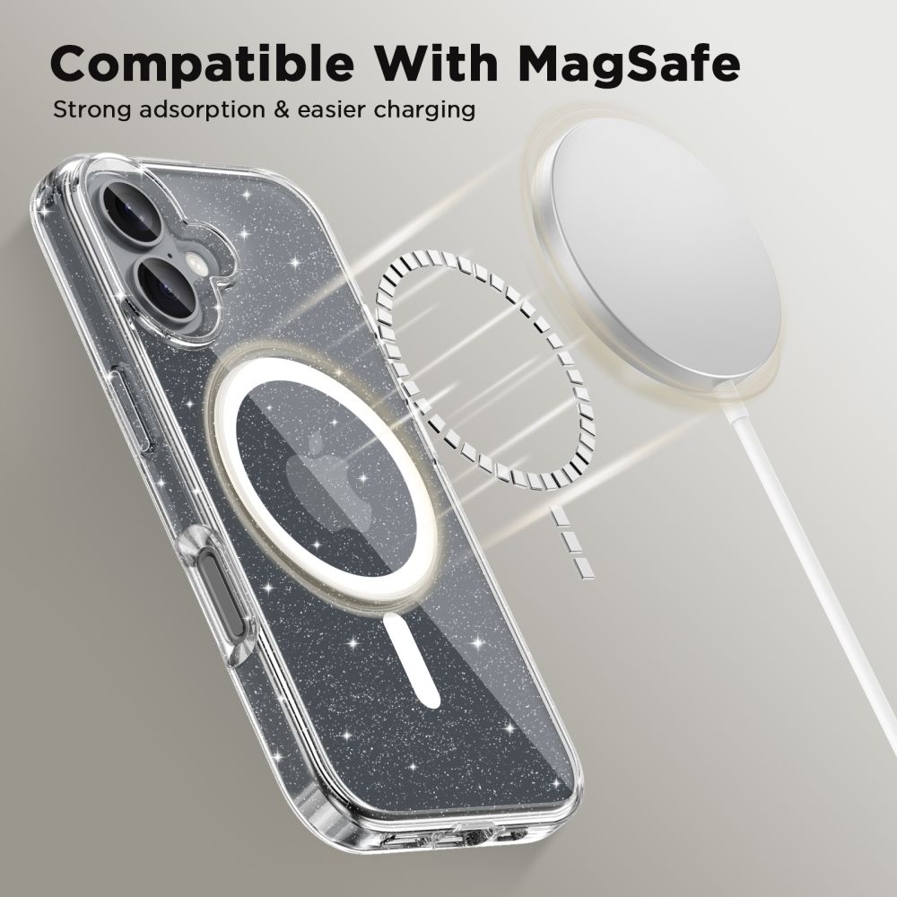 Dėklas Tech-Protect FlexAir Hybrid MagSafe skirtas iPhone 16, skaidrus