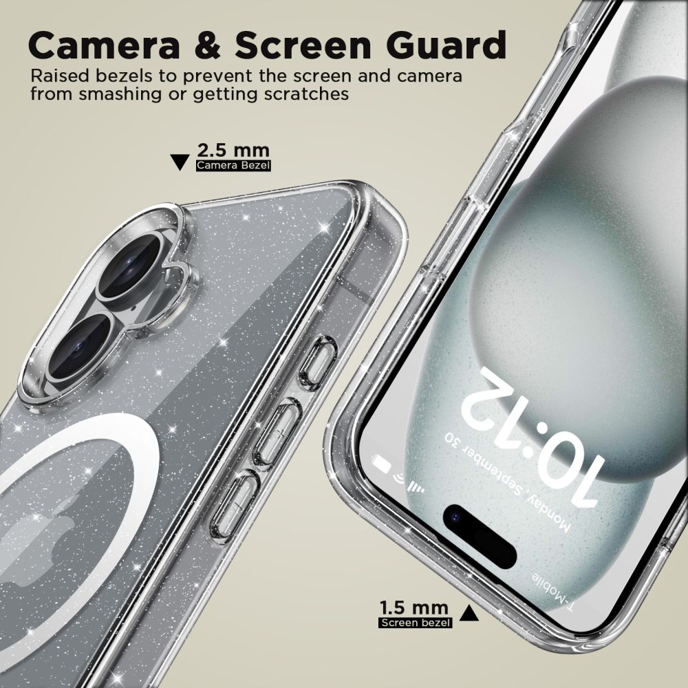 Dėklas Tech-Protect FlexAir Hybrid MagSafe skirtas iPhone 16, skaidrus