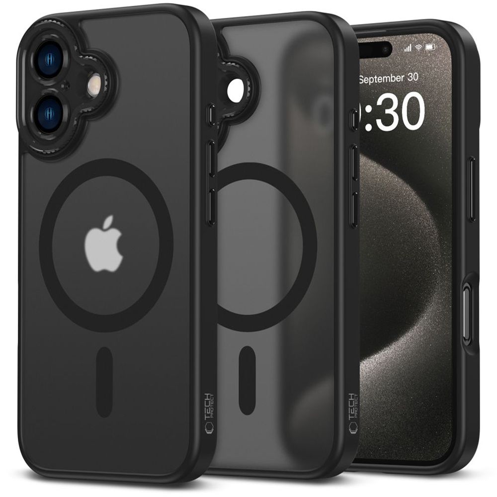 Tech-Protect dėklas iPhone 16 MagCam MagSafe, pusiau skaidrus