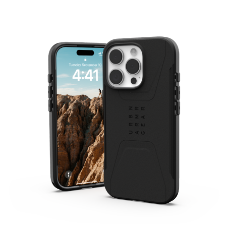 UAG Civilian MagSafe dėklas iPhone 16 Pro telefonui, juodas