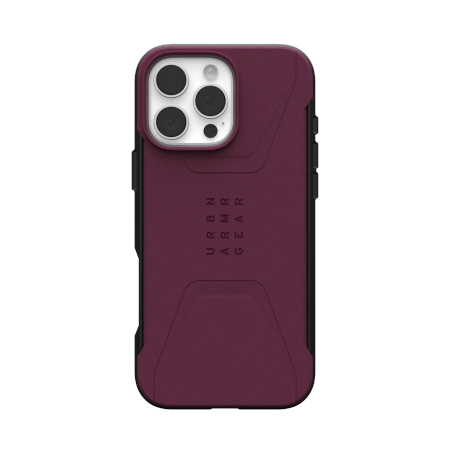 UAG Civilian MagSafe dėklas, skirtas iPhone 16 Pro Max, raudonas