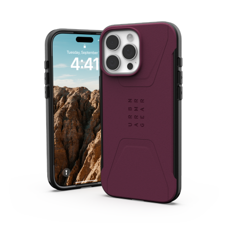 UAG Civilian MagSafe dėklas, skirtas iPhone 16 Pro Max, raudonas