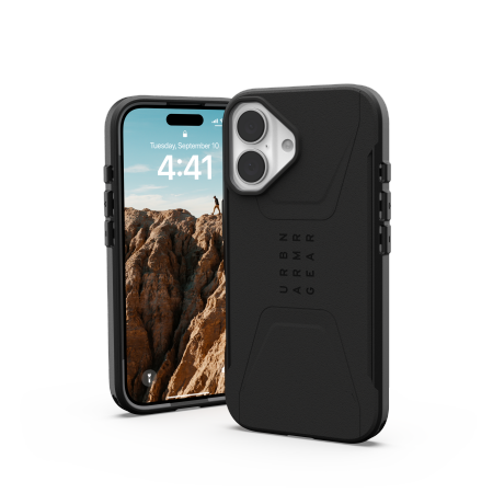 UAG Civilian MagSafe dėklas, skirtas iPhone 16, juodas