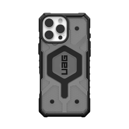UAG Pathfinder Clear MagSafe dėklas, skirtas iPhone 16 Pro Max, pusiau skaidrus