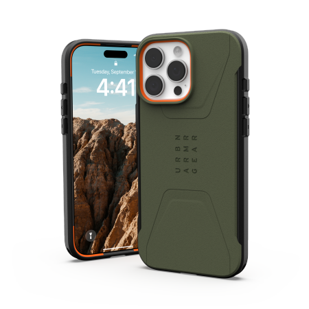 UAG Civilian MagSafe dėklas, skirtas iPhone 16 Pro Max, žalias