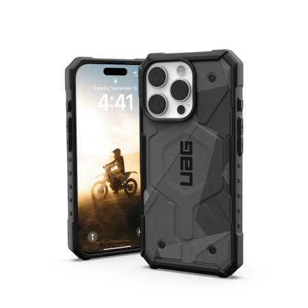 UAG Pathfinder SE MagSafe dėklas, skirtas iPhone 16 Pro, pilkas