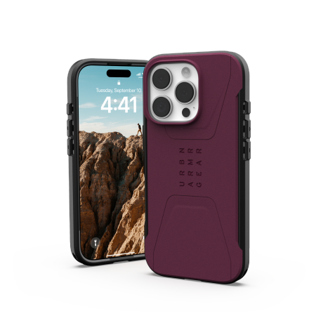 UAG Civilian MagSafe dėklas, skirtas iPhone 16 Pro, raudonas