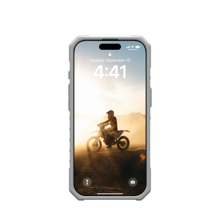 UAG Pathfinder Clear MagSafe dėklas, skirtas iPhone 16 Pro, žalias