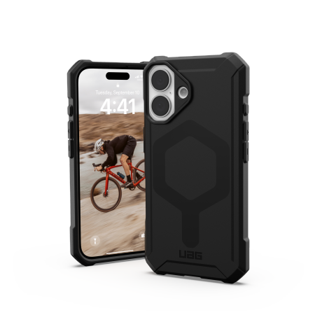 UAG Essential Armor MagSafe dėklas, skirtas iPhone 16, juodas