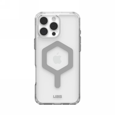UAG Plyo MagSafe dėklas, skirtas iPhone 16 Pro Max, sidabrinis