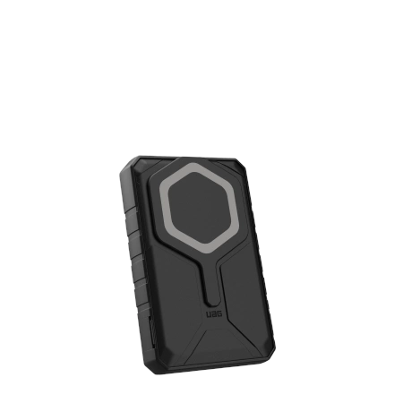 UAG Rugged 10K 10000 mAh MagSafe išorinė baterija su stovu ir laidu, titano spalvos