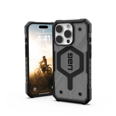 UAG Pathfinder Clear MagSafe dėklas, skirtas iPhone 16 Pro, skaidrus