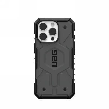 UAG Pathfinder MagSafe dėklas, skirtas iPhone 16 Pro, sidabrinis