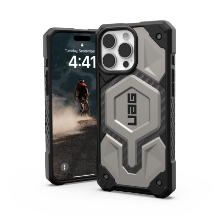 UAG Monarch Pro dėklas su MagSafe skirtas iPhone 16 Pro Max, Titanium