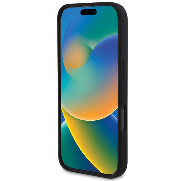 DKNY Silicone MagSafe dėklas iPhone 16 Pro Max telefonui, juodas