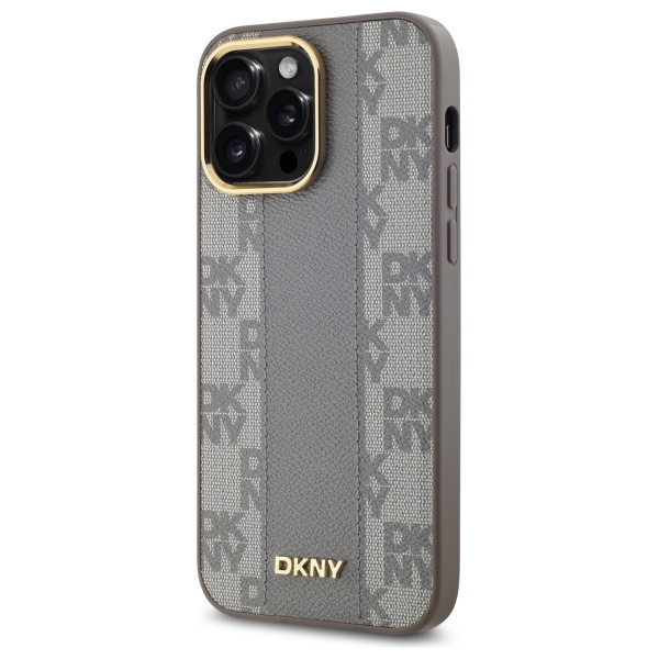 DKNY dėklas iPhone 14 Pro Max telefonui su MagSafe, smėlio spalvos