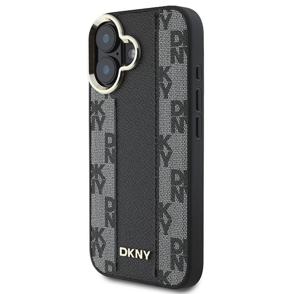DKNY iPhone 16 Plus Case Checkered Pattern MagSafe, Black