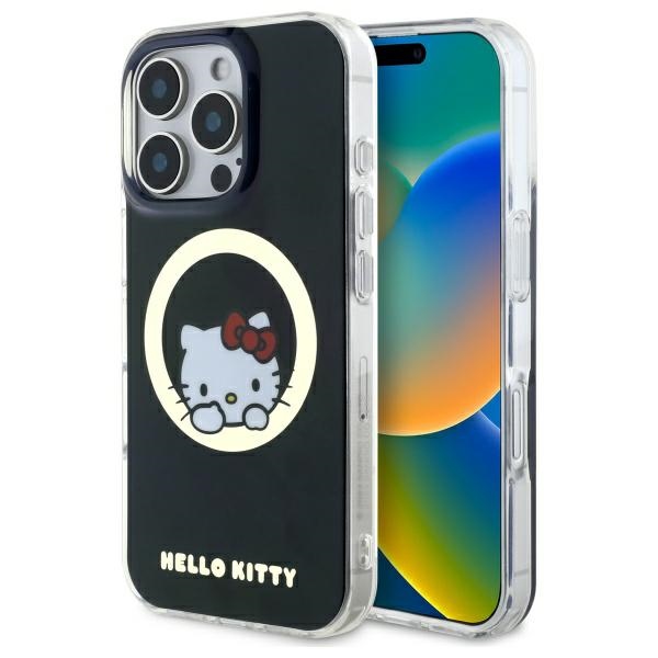 Hello Kitty iPhone 16 Pro Case IML Sweet Kitty MagSafe, Black