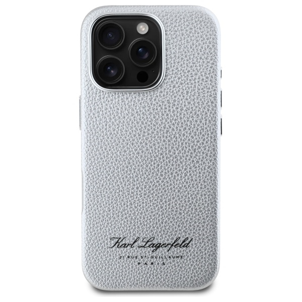 Apple iPhone 16 Pro Max 6.9\'\' Karl Lagerfeld Hotel RSG Cover Case, Gray