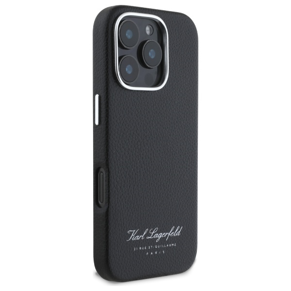 Karl Lagerfeld iPhone 16 Pro dėklas Hotel RSG, juodas