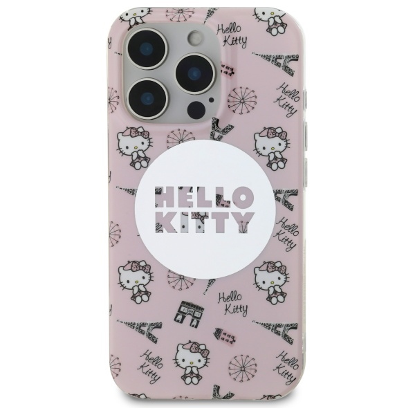 Hello Kitty dėklas iPhone 16 Pro su MagSafe, rožinis