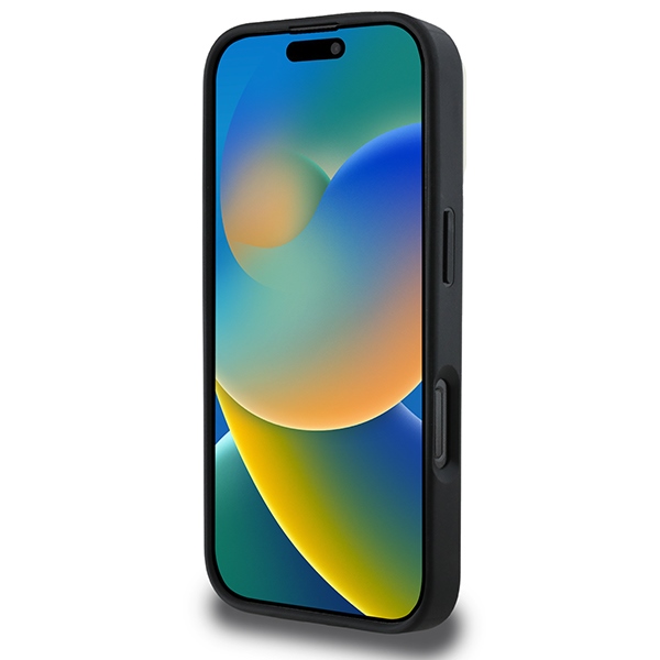 DKNY dėklas iPhone 16 Pro Max telefonui su MagSafe, juodas