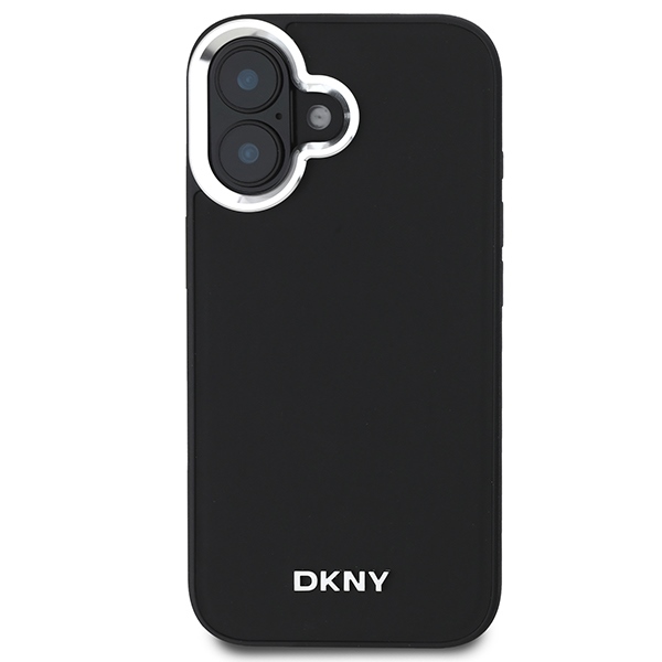 DKNY dėklas iPhone 16 su MagSafe, juodas