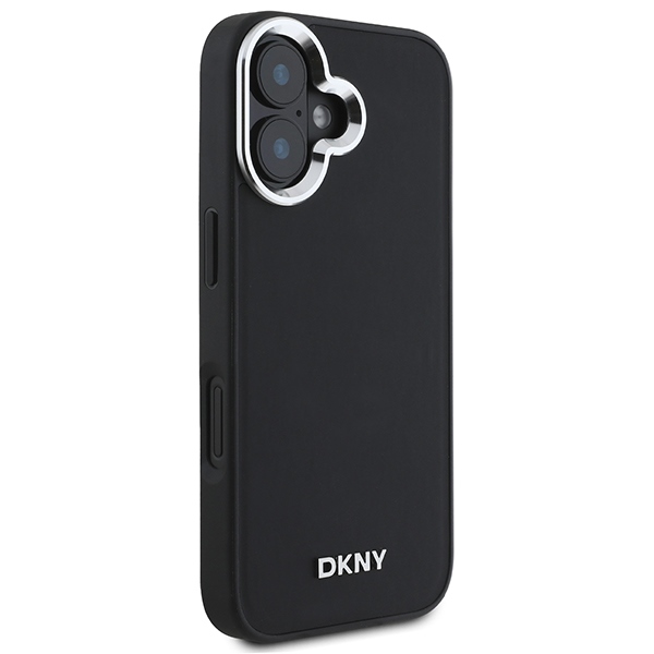 DKNY dėklas iPhone 16 su MagSafe, juodas