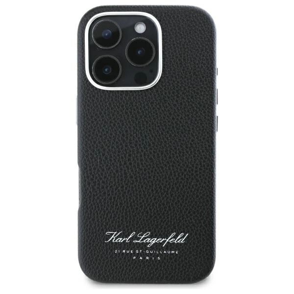 Apple iPhone 16 Pro 6.3'' Karl Lagerfeld Hotel RSG Cover Case, Black