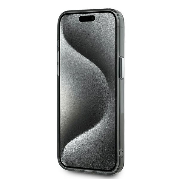 Karl Lagerfeld dėklas iPhone 15 Pro telefonui, juodas