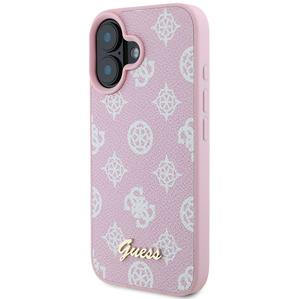 Apple iPhone 16 Plus 6.7\'\' Guess Peony Script Logo MagSafe Case Cover, Pink