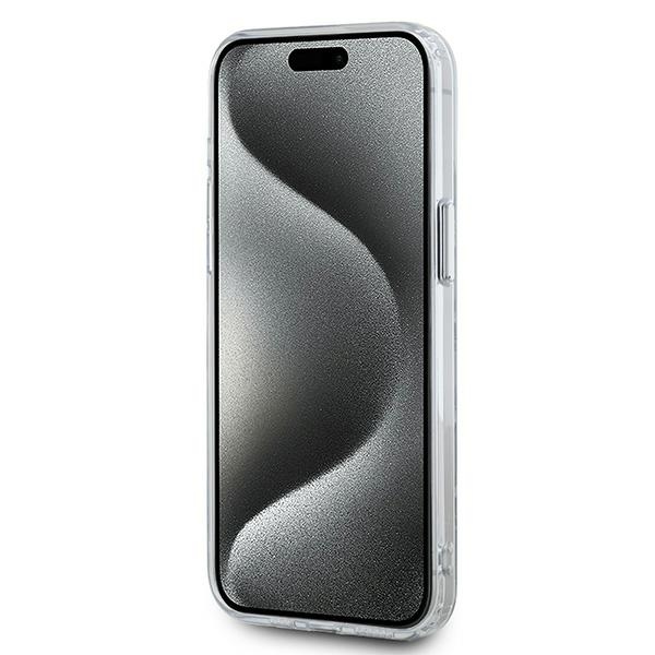 Karl Lagerfeld dėklas iPhone 15 Pro Max telefonui IML Monogram, skaidrus