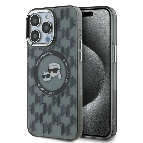 Karl Lagerfeld dėklas iPhone 15 Pro Max telefonui, juodas