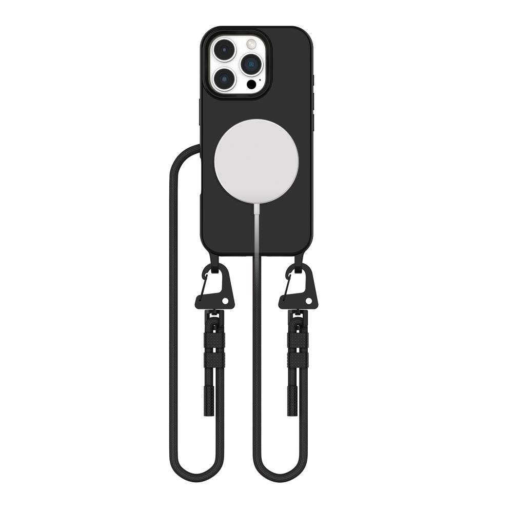 Tech-Protect iPhone 16 Pro Case MagNecklace with Lanyard, Black