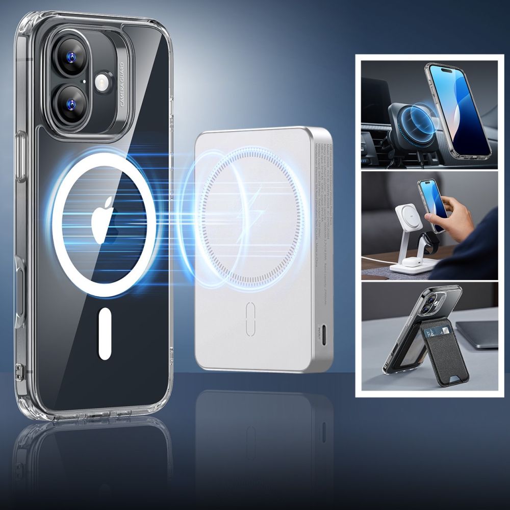 ESR Classic Hybrid HaloLock Case & Glass for iPhone 16, Clear
