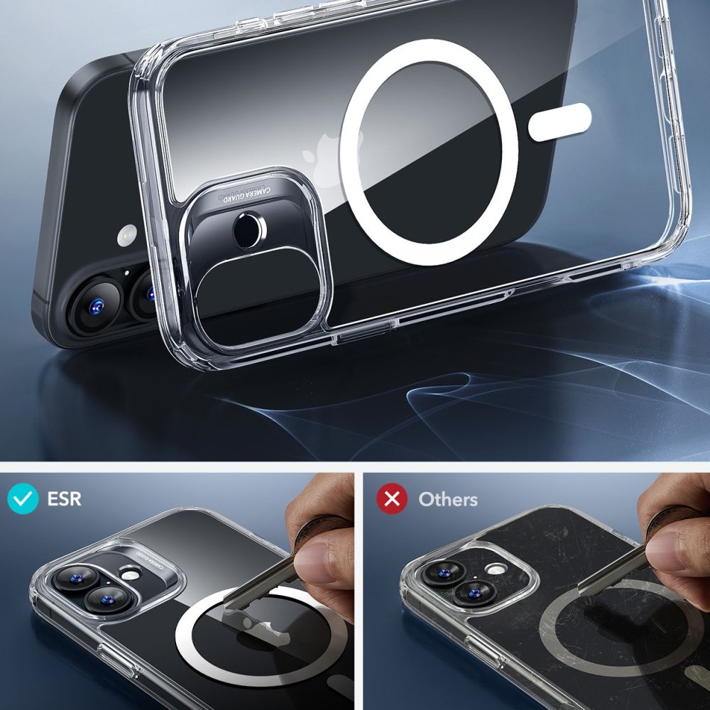 ESR Classic Hybrid HaloLock Case & Glass for iPhone 16, Clear