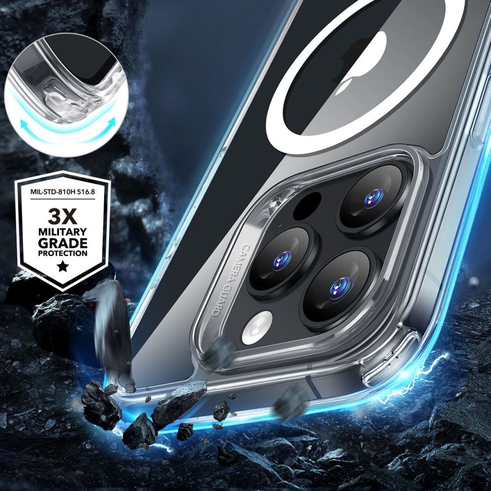 Apsauginis dėklas ir stiklas ESR Classic Hybrid HaloLock, skirtas iPhone 16 Pro Max