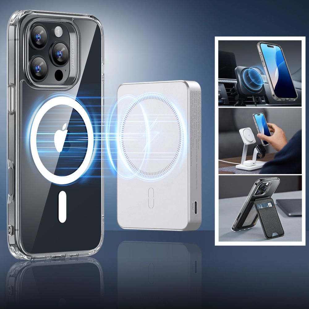 Apsauginis dėklas ir stiklas ESR Classic Hybrid HaloLock, skirtas iPhone 16 Pro Max