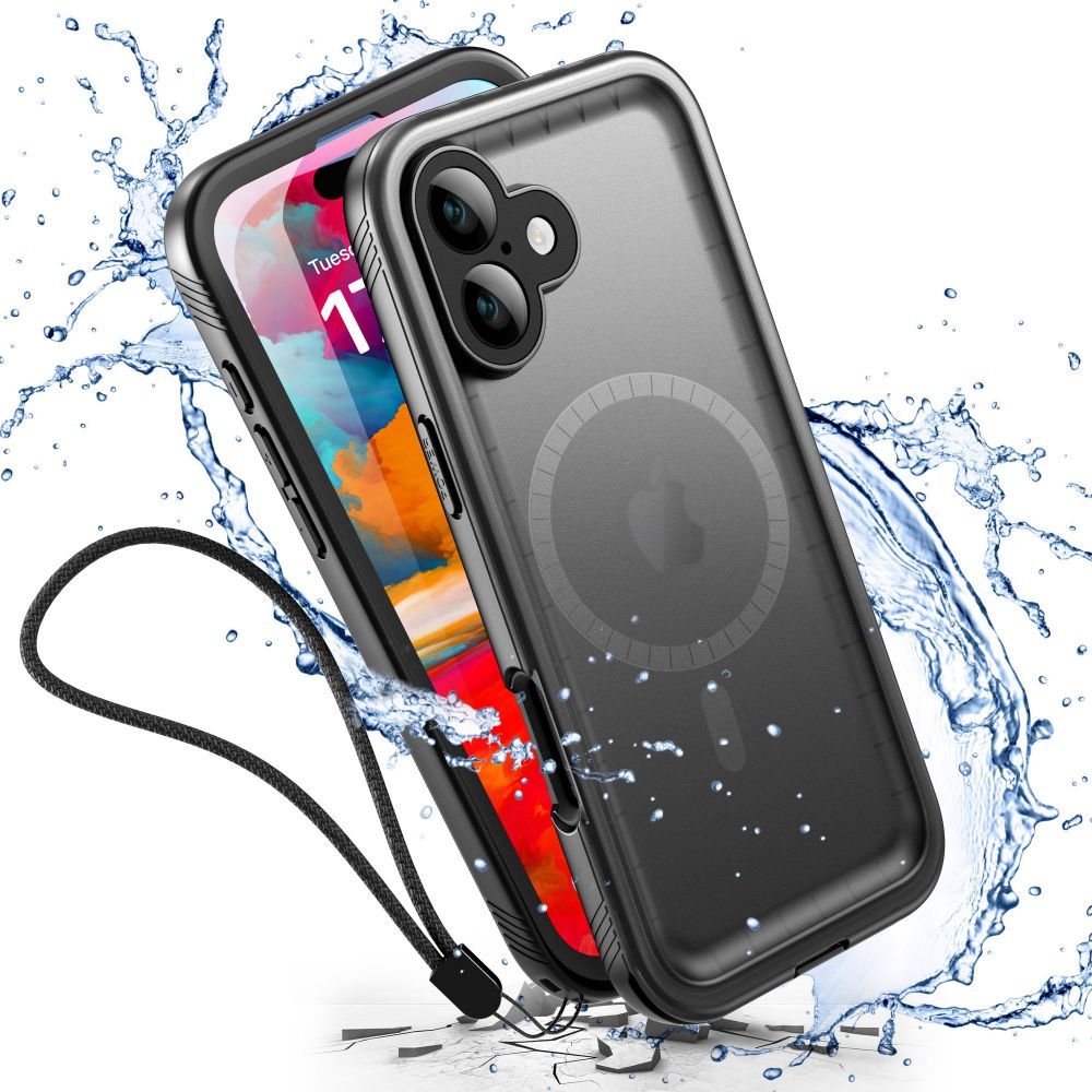 Apple iPhone 16 Pro 6.3\'\' Tech-Protect ShellBox MagSafe IP68 Case Cover, Black