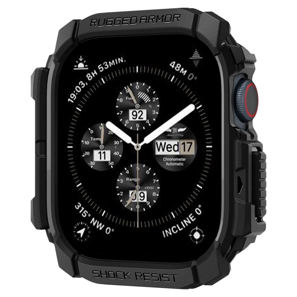 Spigen Rugged Armor Case for Apple Watch 10 (42mm), Black