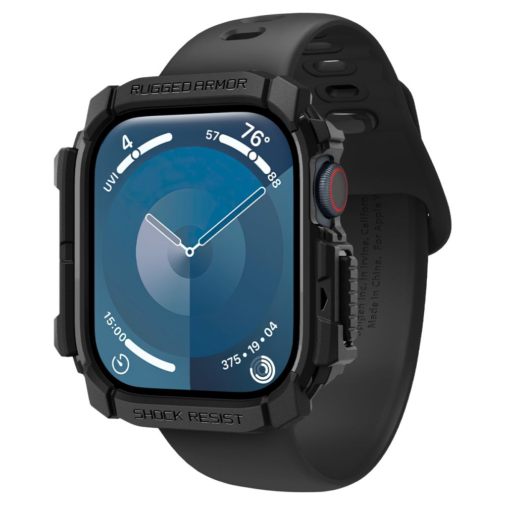 Spigen Rugged Armor Case for Apple Watch 10 (42mm), Black