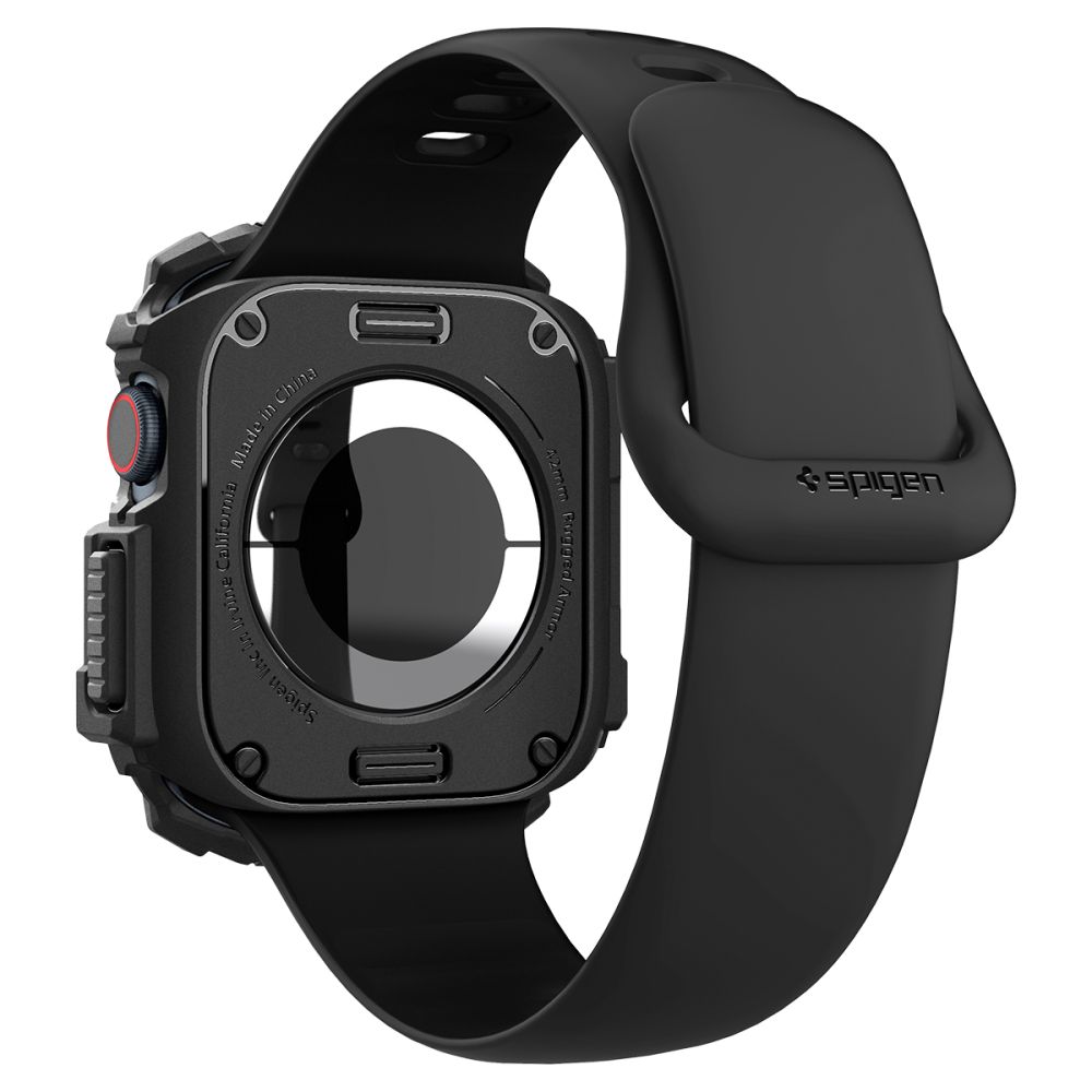 Spigen Rugged Armor Case for Apple Watch 10 (42mm), Black