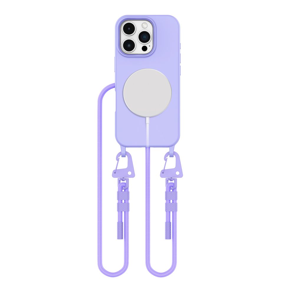 Tech-Protect iPhone 16 Pro Max Case MagNecklace MagSafe with Lanyard, Purple