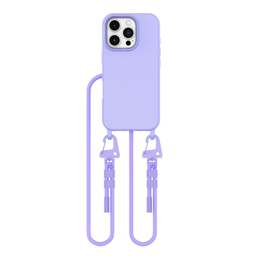 Tech-Protect dėklas iPhone 16 Pro telefonui su virvele MagNecklace, violetinis