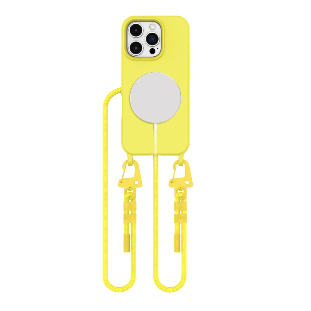 Tech-Protect iPhone 16 Pro Max Case MagNecklace MagSafe with Lanyard, Yellow