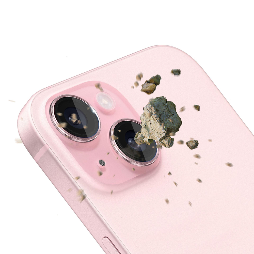 Kameros apsauga 3mk Lens Protection Pro skirta iPhone 15, rožinė